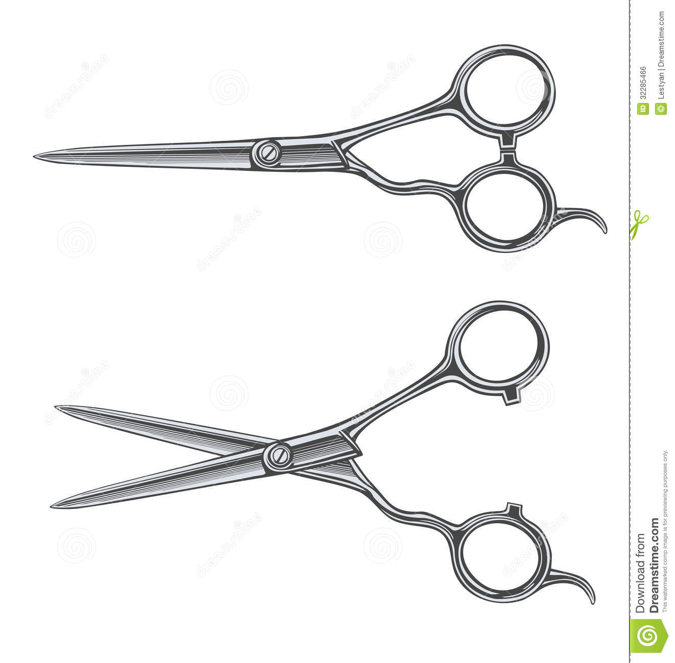 Barber Scissors Vector Transparent Background