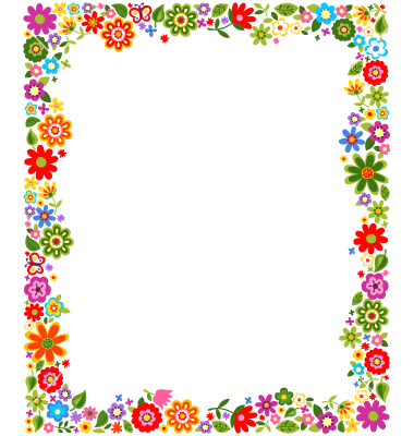 Beautiful Flower Borders and Frames