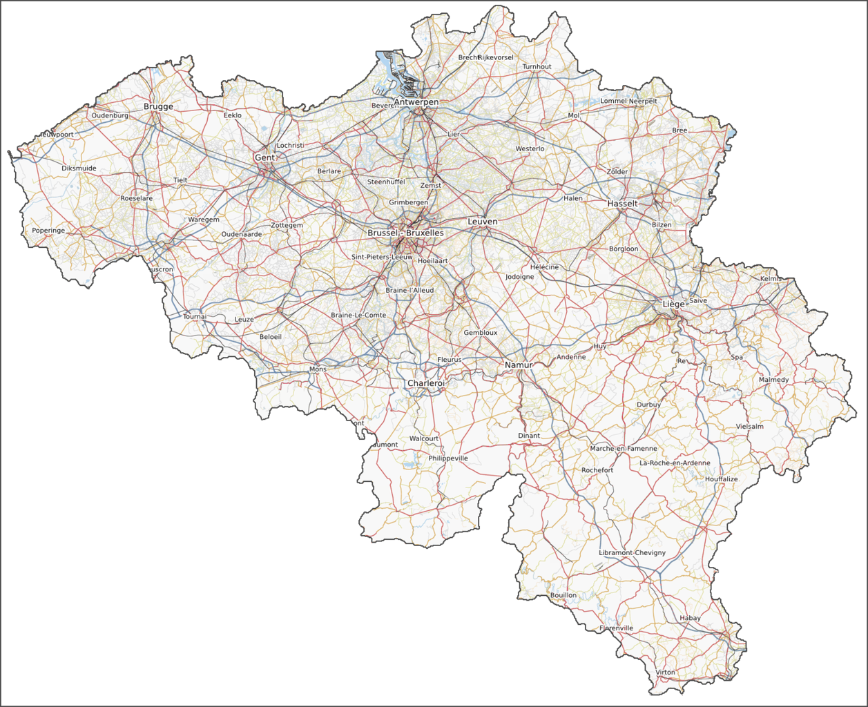 Belgium Road Map