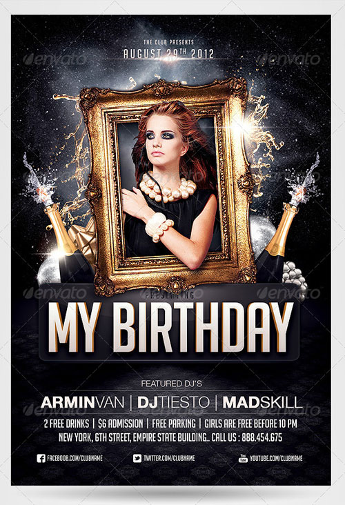 Birthday Party Flyer Templates Free Birthday Party Flyer Templates Free