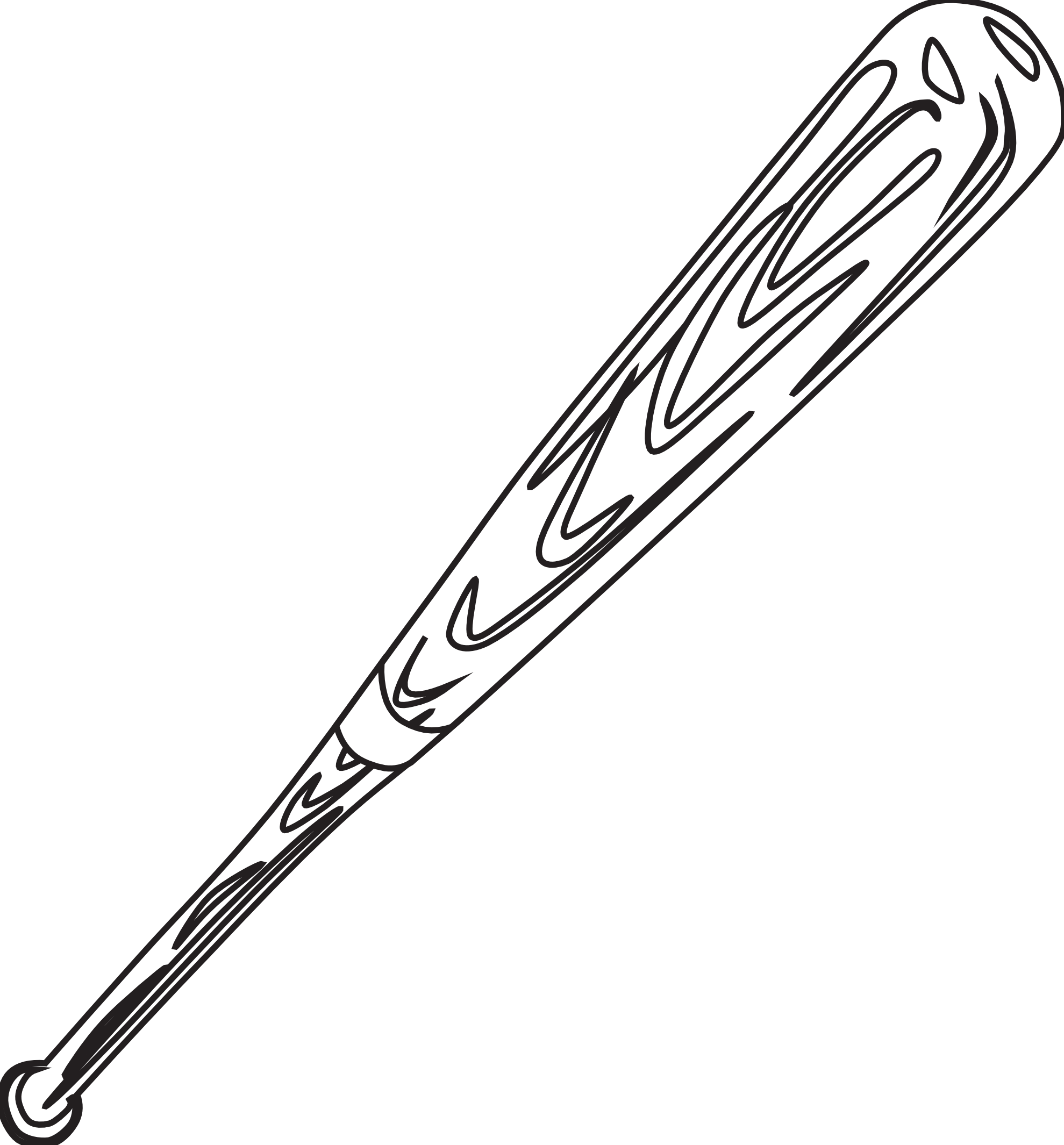 Black and White Baseball Bat