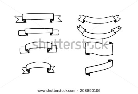 Black and White Hand Drawn Banner Black and White Hand Drawn Banner