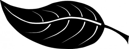 Black and White Leaf Clip Art