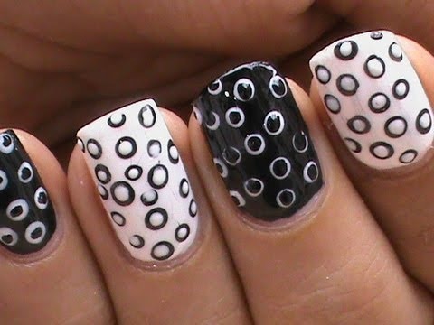 Black and White Nail Polish Designs