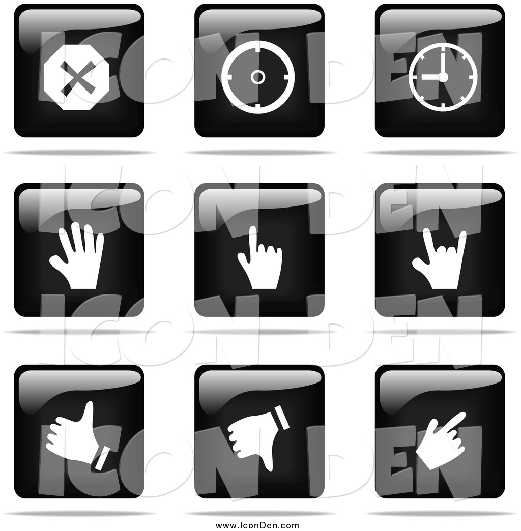 Black and White Square Clip Art