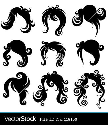 Black Hair Clip Art