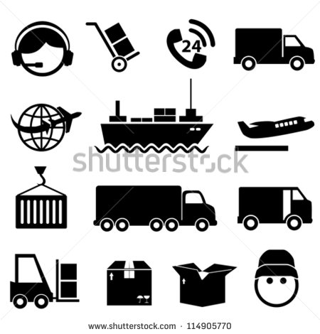 Black Shipping Icon