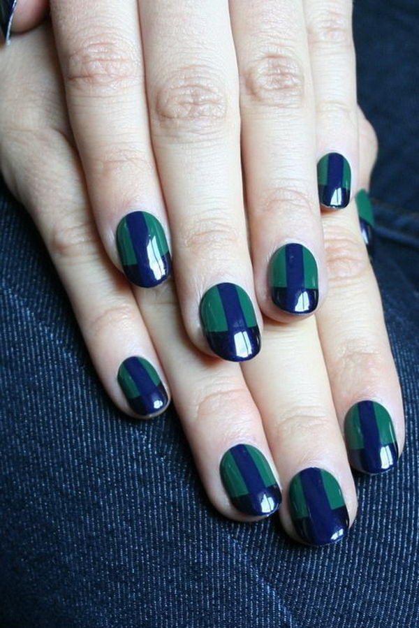 Blue and Green Nail Designs