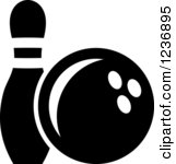 Bowling Ball Clip Art Black and White