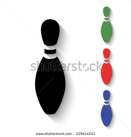 Bowling Pin Icon Black