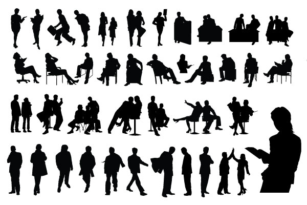 15 Vector Person Silhouette Above Images