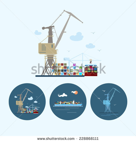 Cargo Container Ship