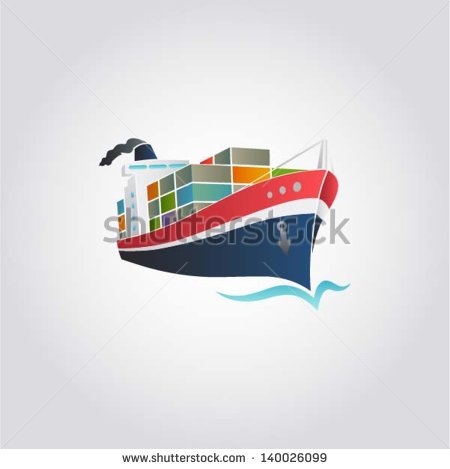 Cargo Ship Container Illustration