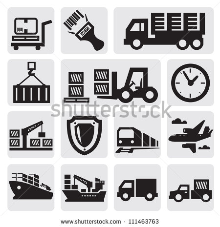 Cargo Shipping and Logistic Icons