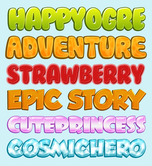 Cartoon Font Photoshop