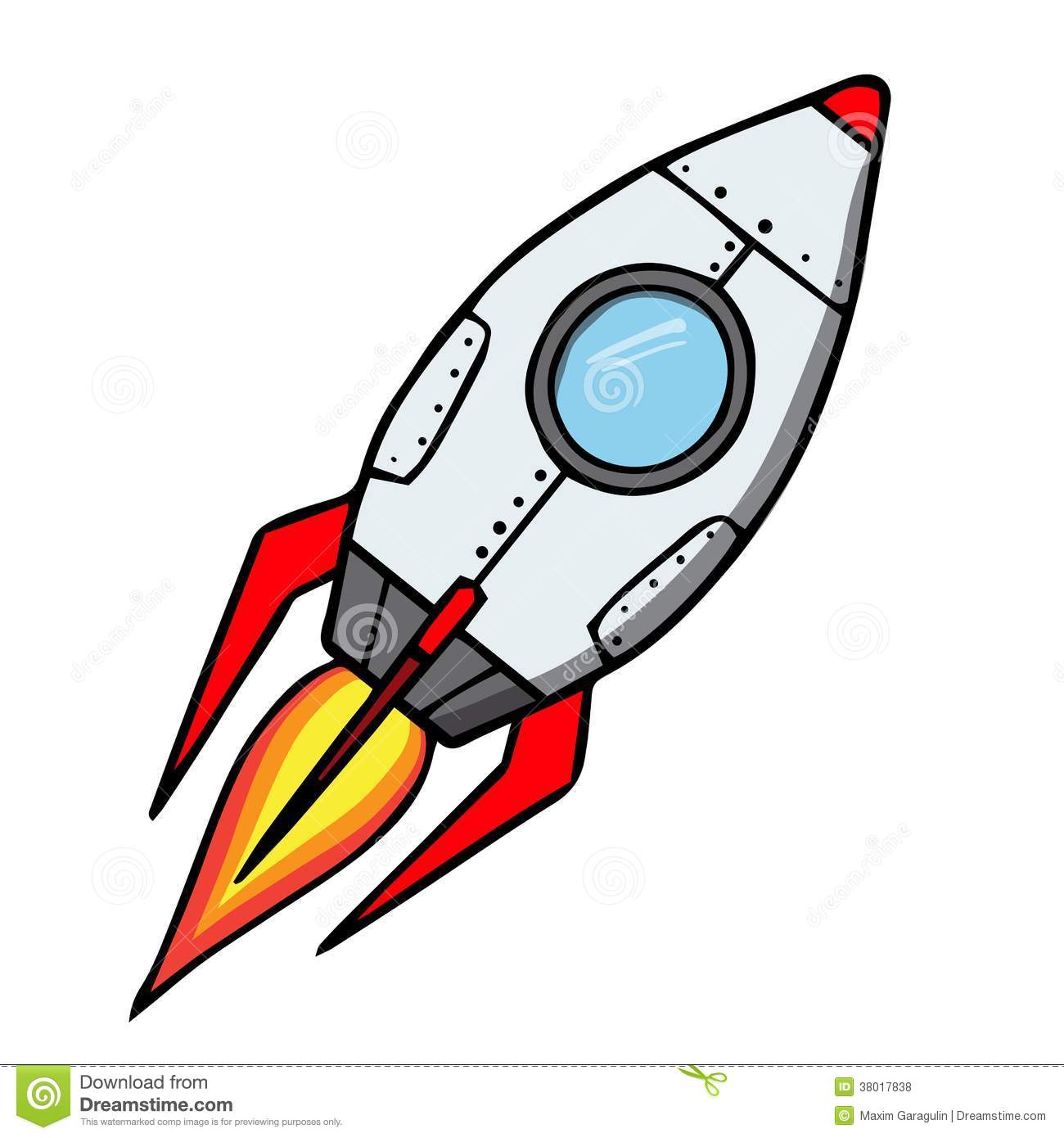 Cartoon Space Rocket