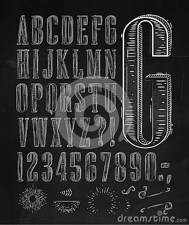 Chalkboard Lettering Font Alphabet