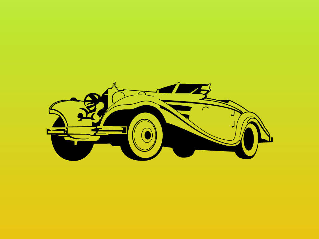 16 Classic Car Vehicle Vector Graphics Images