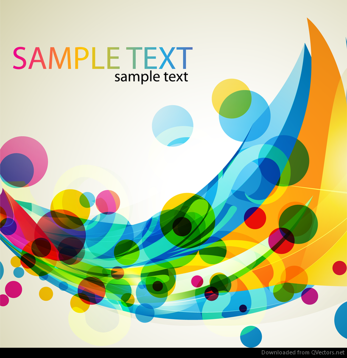 Colored Abstract Design Vector Art