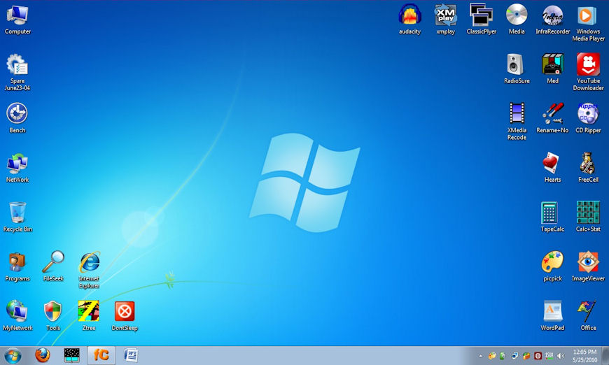 Computer Screen Desktop with Icons