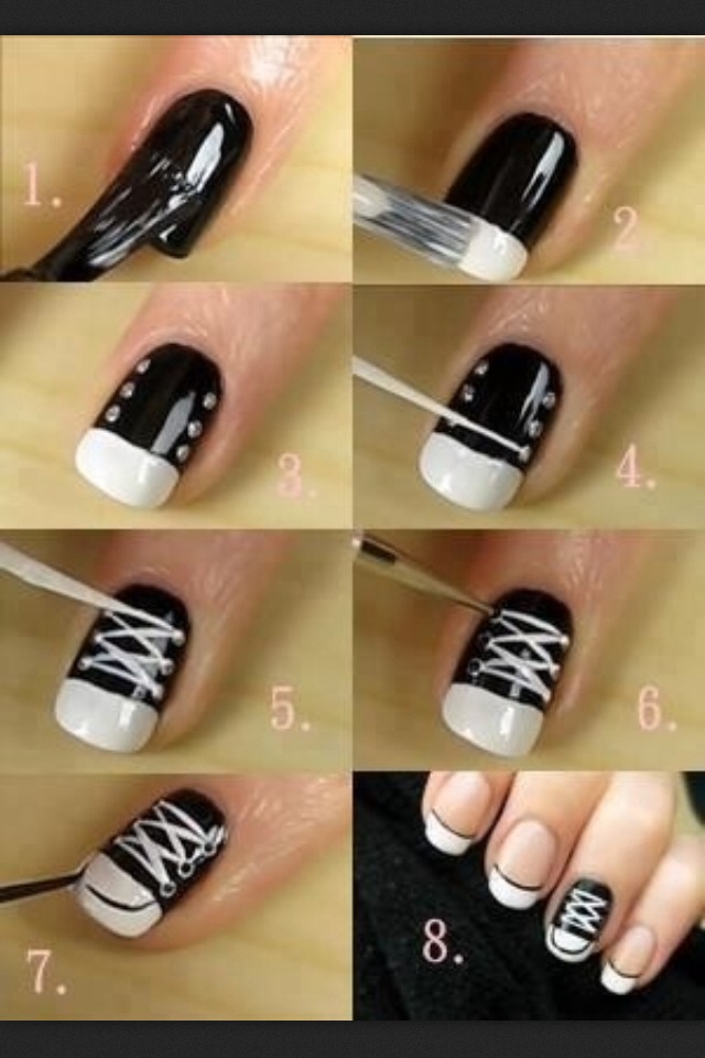 Converse Nail Design