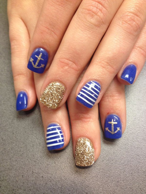 Cute Anchor Nail Art Designs