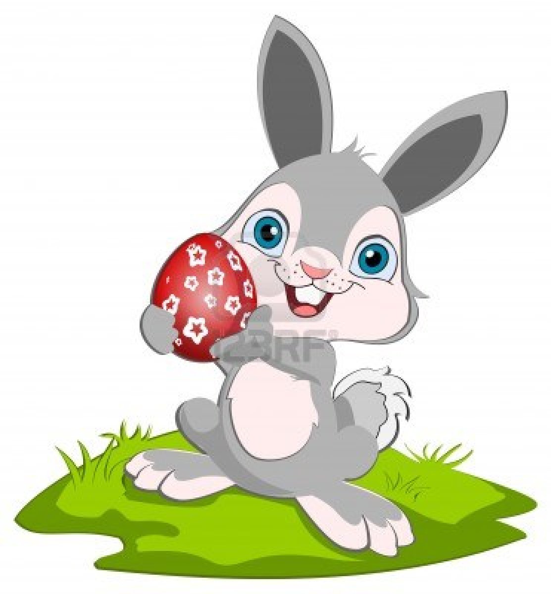 Easter Bunny Holding Egg