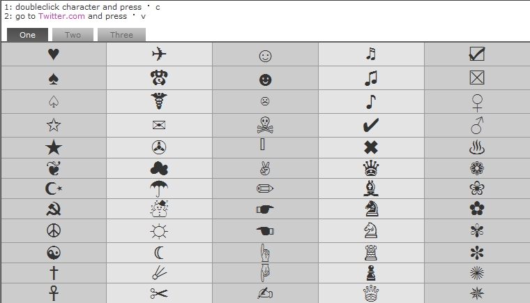 Facebook Symbols Copy and Paste