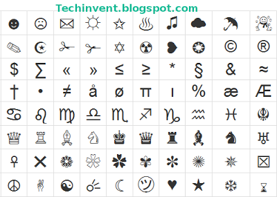 Facebook Symbols Copy and Paste