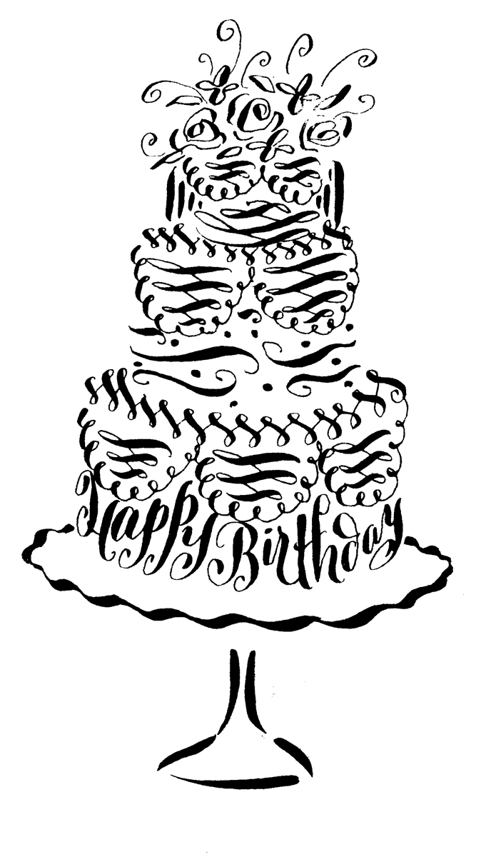 Fancy Cursive Happy Birthday