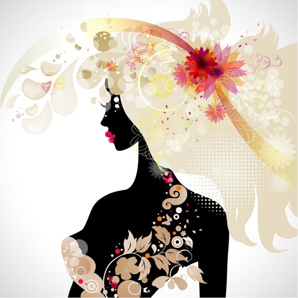Fashion Girl Silhouette Clip Art