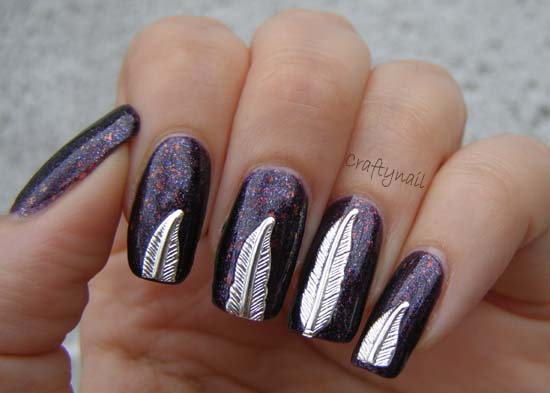 10 Nail Designs 3D Feather Images