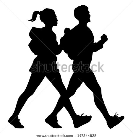 Female Silhouette Walking