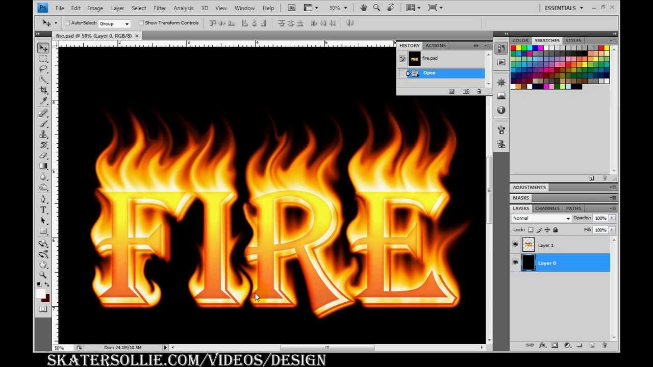 Fire Flames Letters Fonts