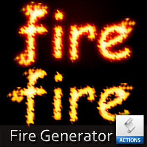 Fire Text Action Photoshop