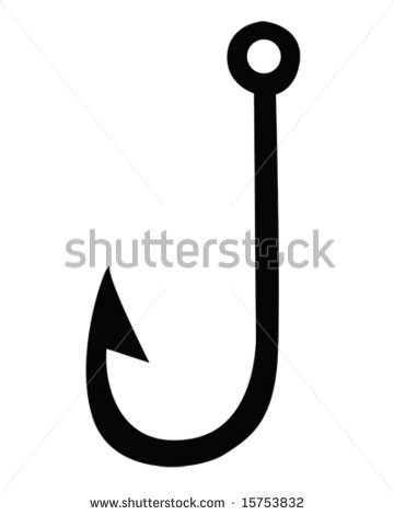 Fish Hook Vector Clip Art