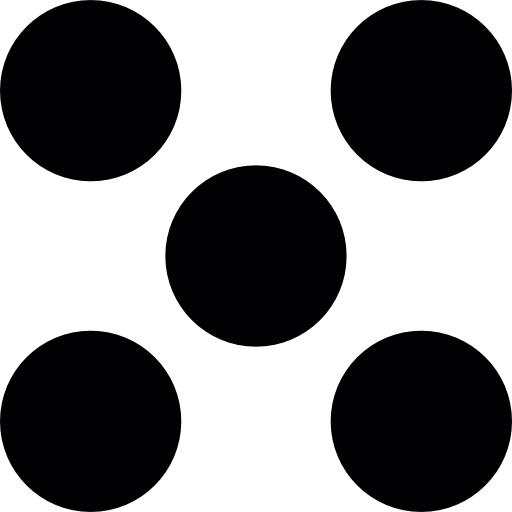 Five Dice with Dots