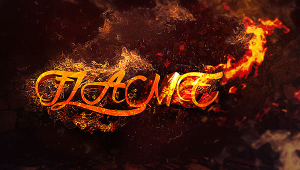 Flame Text Photoshop Tutorial