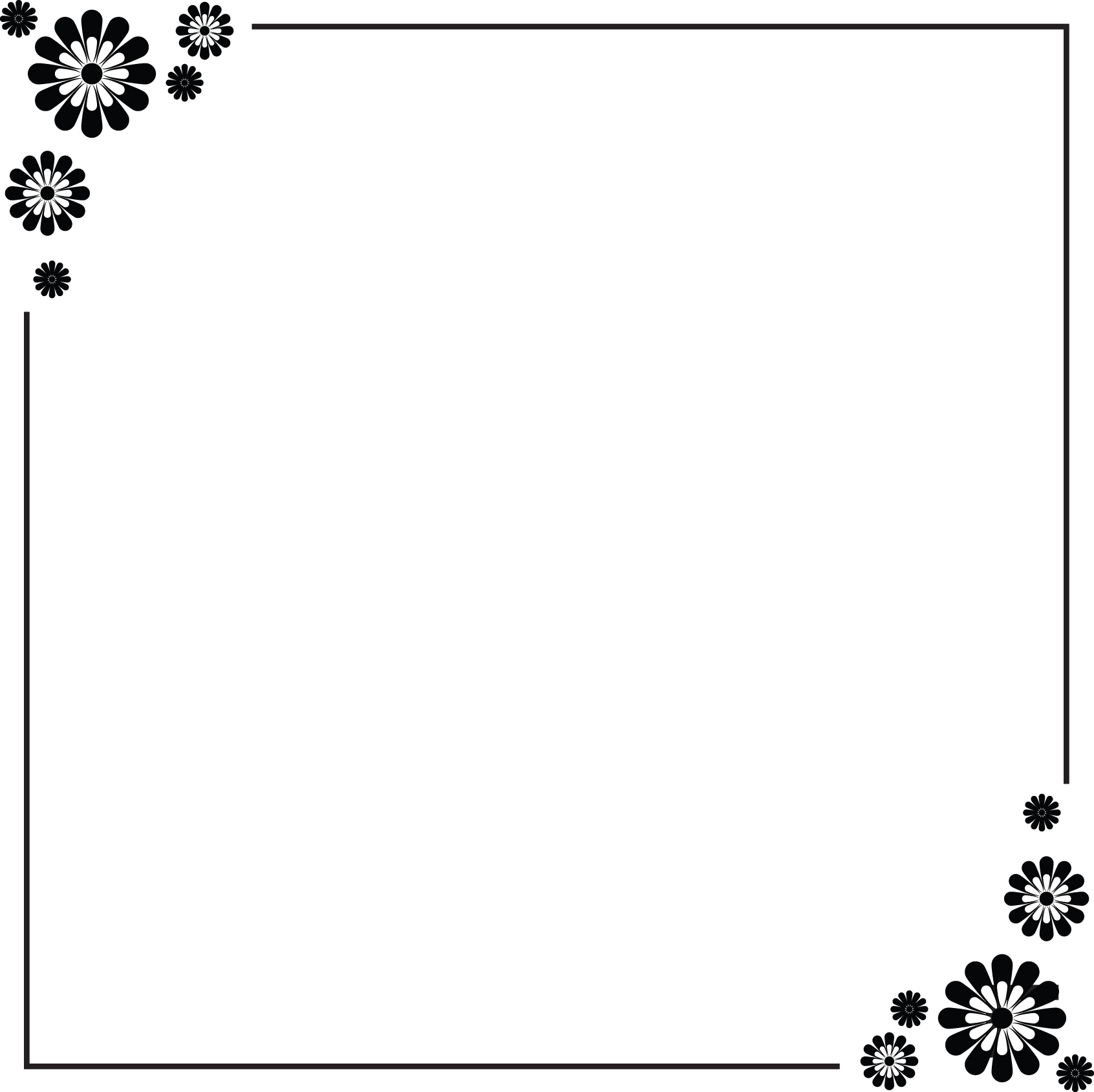 Flower Border Design Paper