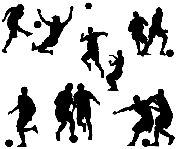 13 Soccer Silhouette Vector Free Images