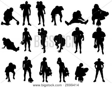 Football Player Silhouette Vector