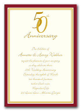 Free 50th Wedding Anniversary Invitations