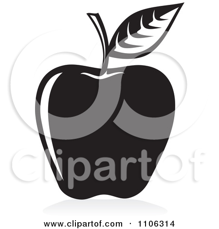 Free Apple Clip Art Black and White