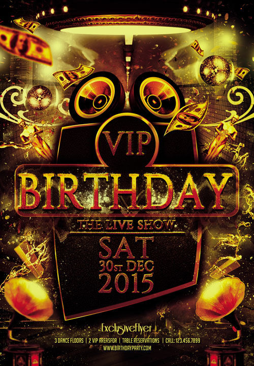 Free Birthday Flyer Template PSD Free Birthday Flyer Template PSD