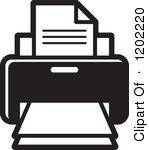 Free Black and White Computer Printer Icon