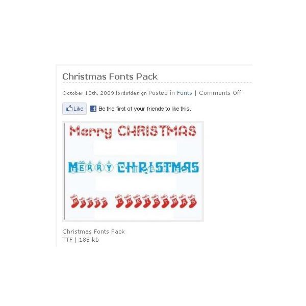 Free Christmas Fonts Photoshop