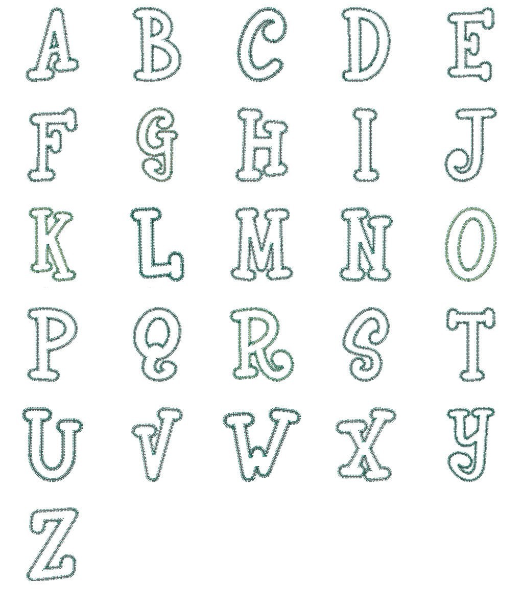 Free Embroidery Alphabet Fonts