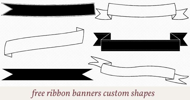 Free Photoshop Shapes Banner Ribbon