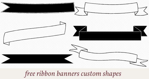 Free Photoshop Shapes Banner Ribbon Free Photoshop Shapes Banner Ribbon