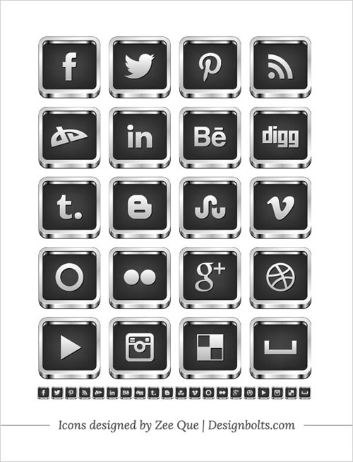 Free Social Media Icons Black